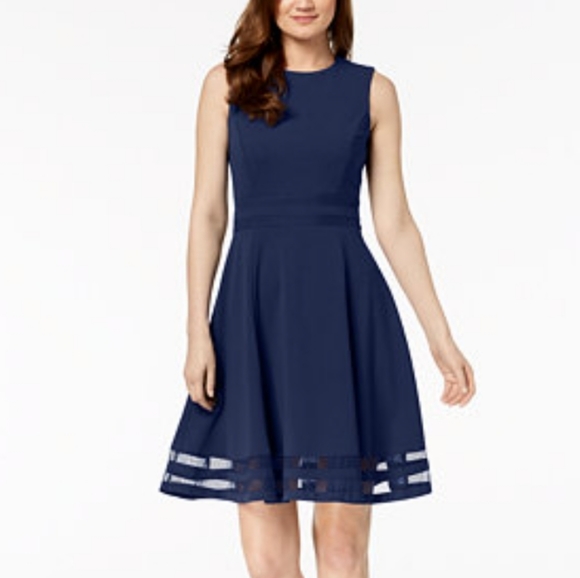 Calvin Klein Dresses & Skirts - Calvin Klein Illusion - Trim Fit & Flare Dress